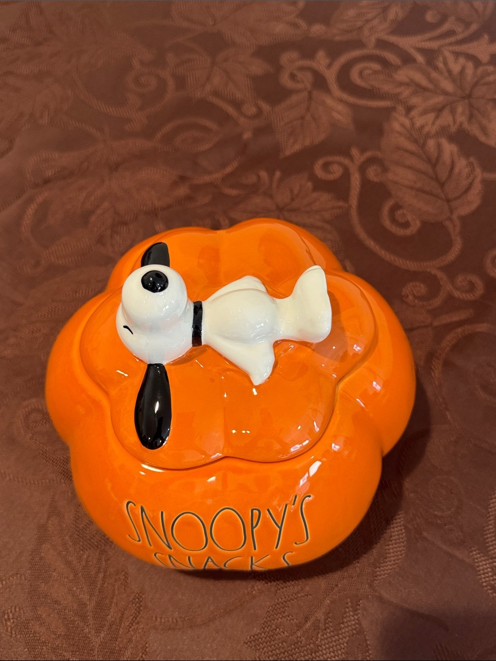 🎃NWOT Peanuts X Rae Dunn Pumpkin Snack Canister - Picture 6 of 11